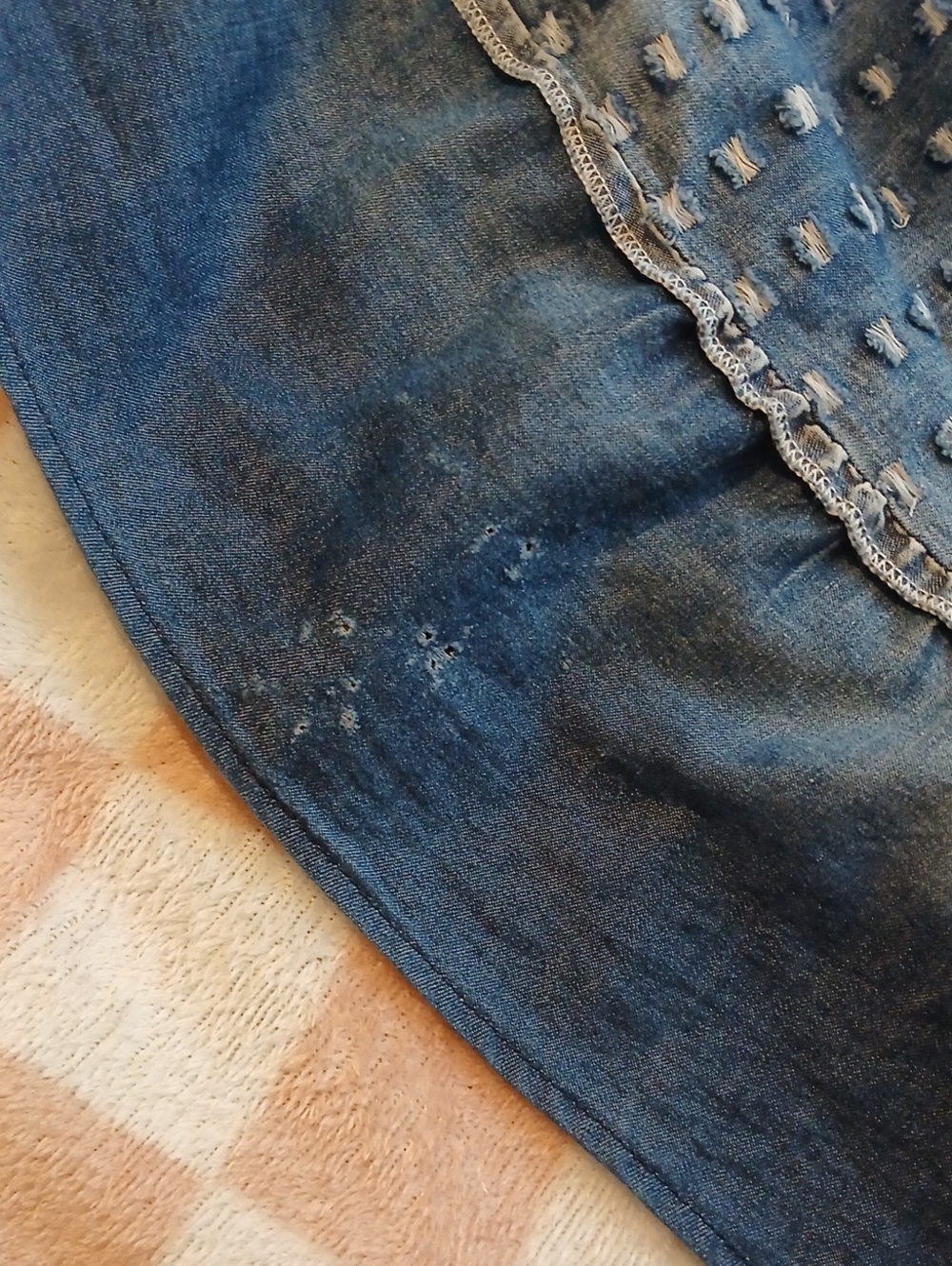 Lapis Blue Smocked Tiered Maxi Skirt - Picture 2 of 5